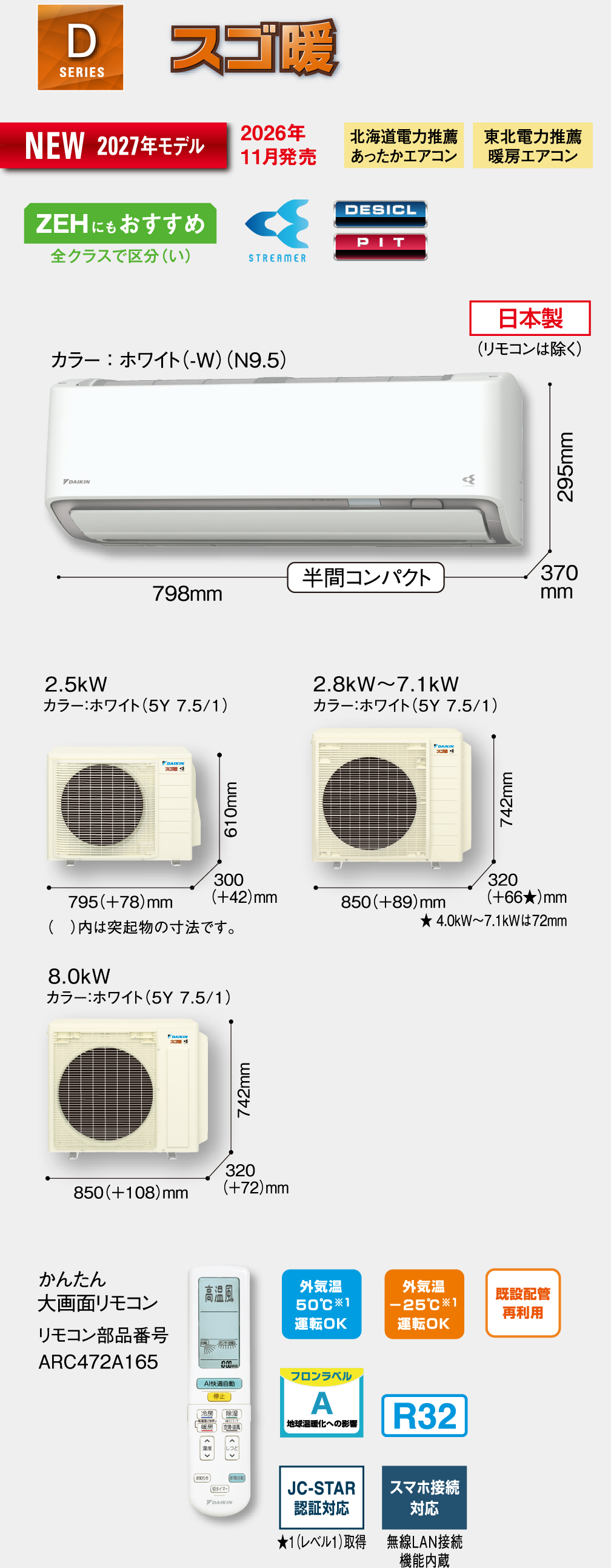 2027年モデル「うるさらX」新発売 | エアコン | ダイキン工業株式会社